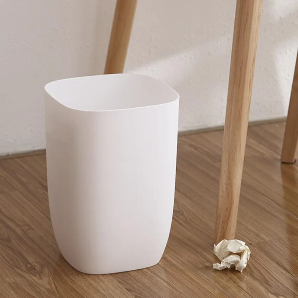 

Пластиковая мусорная корзина однослойная, современная, маленькая, для ванной, спальни, офиса, гостиной, легко чистится, с нескользящим дном