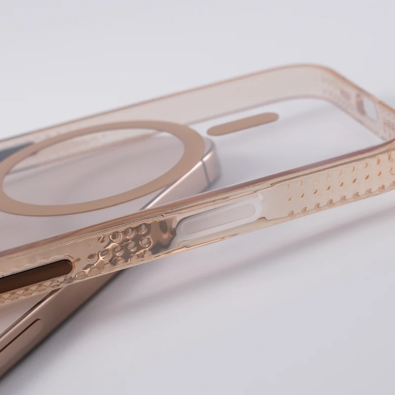 Convex Point Anti-slip Bumper Transparent Magsafe Case For iPhone 17Air 17 17Pro Max Touch Camera Button Wireless Charge Cover - Image 3