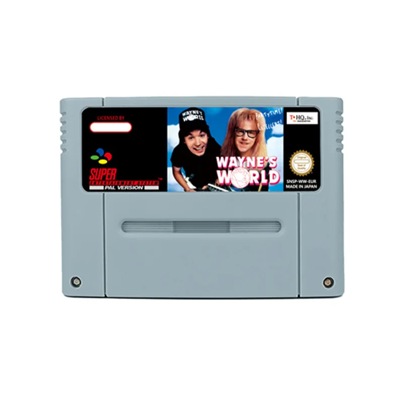 Wayne's World  Action  Game for SNES USA Version 16 Bit Retro Cart Children Gift