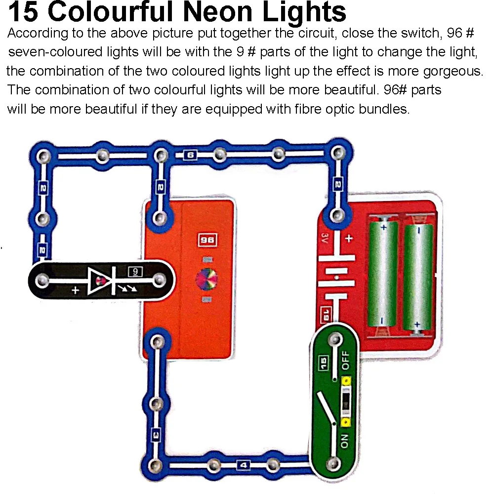 Science Experiments Kits Circuits Electronic For Kids 31 Piece Circuito Electrico niños For Children STEM Toys Science Kits New