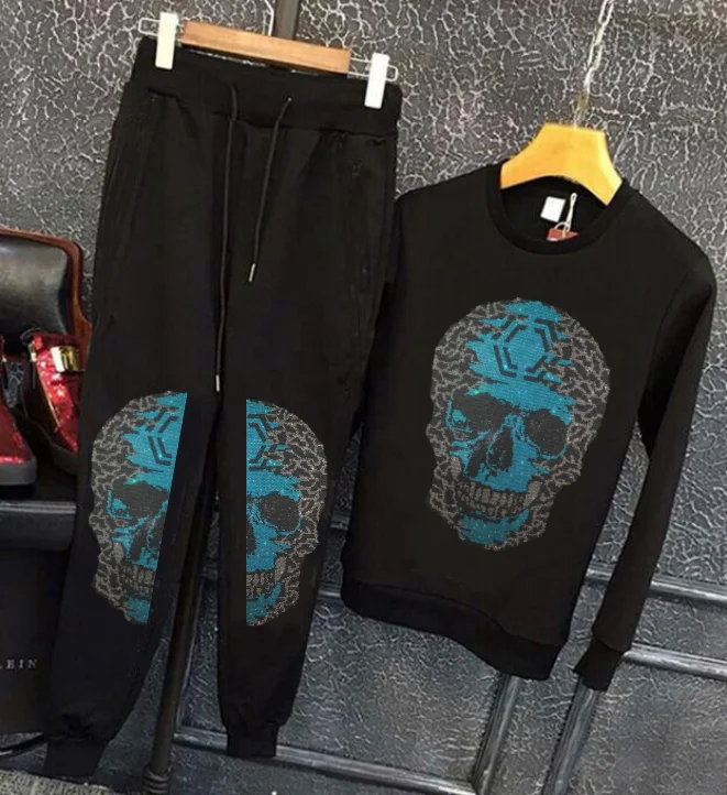 

Мужской зимний спортивный костюм, теплый дизайнерский комплект из двух предметов с толстовкой и брюками, ветрозащитная ткань, удобная посадка для уличных мужских комплектов