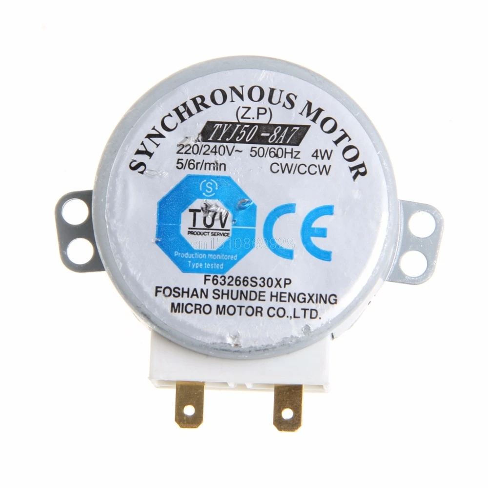 Motor síncrono de bandeja de forno de micro-ondas de alta qualidade 220-240V 4W para soprador de ar TYJ50-8A7