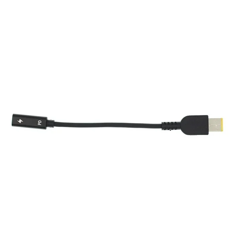 Tipo C Fêmea para Cabo Mini Slim, Adaptador de Alimentação, Cabo Conversor, ThinkPad 10 Tablet, Helix 2, PD, USB-C, 16cm, 12V, 1Pc