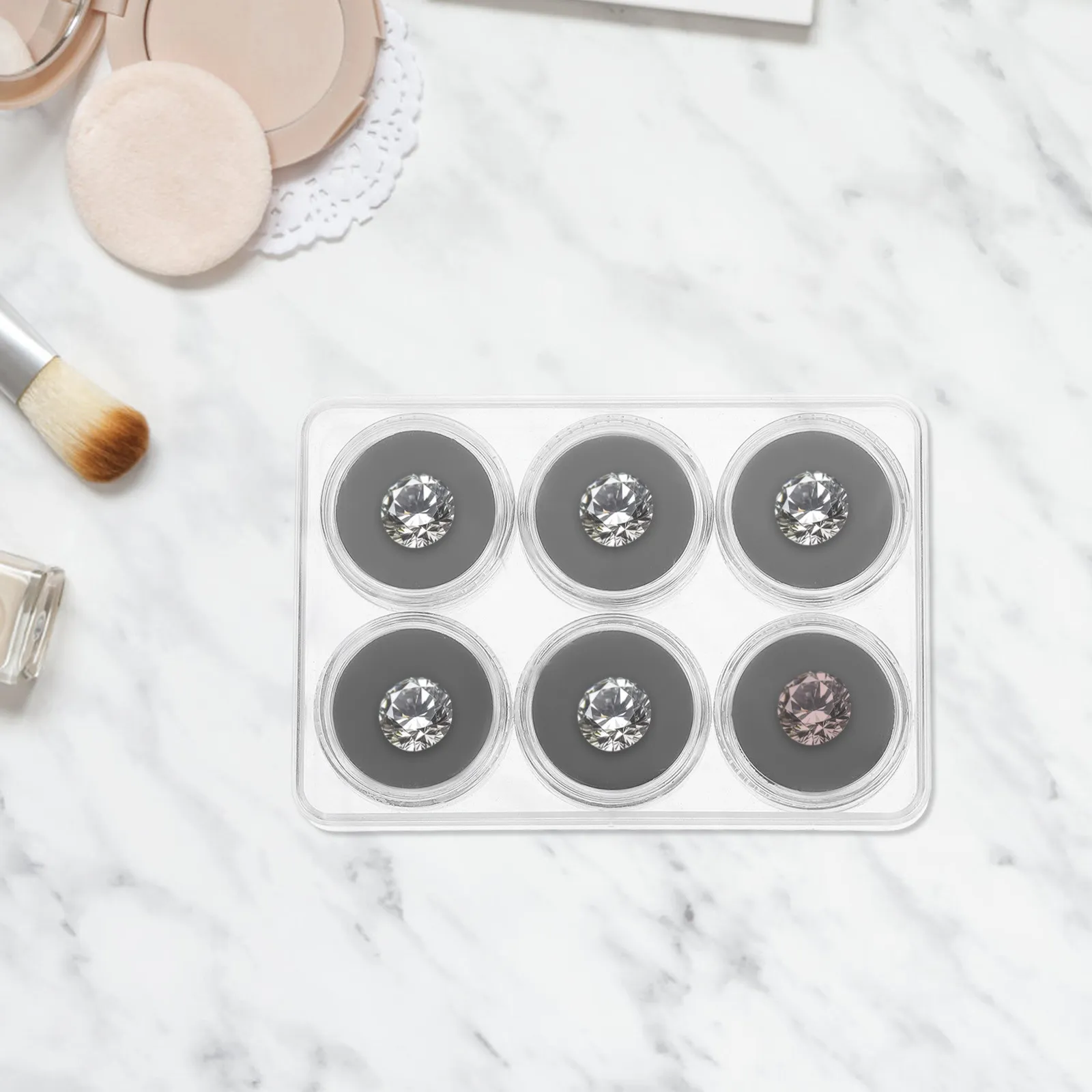 1Set Ultra-Small Threaded Cap Storage Box Clear Acrylic Gemstone Display Case Jewelry Organizer Small Transparent Display Box