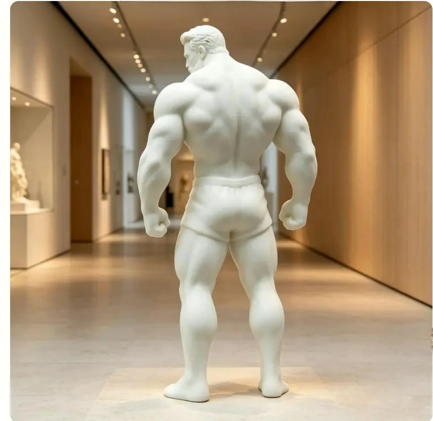 Bodybuilding Athlete Grandpa, Muscular Man Model, Fitness Competition Souvenir, Gym Ornament, Decoration