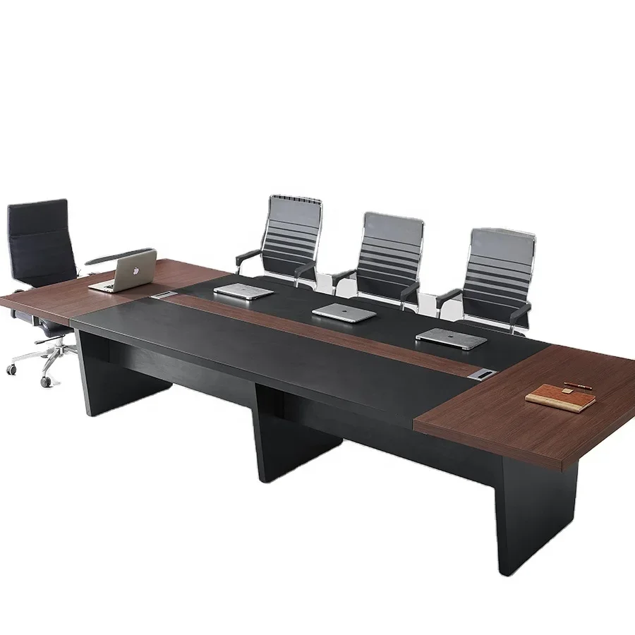 

Meeting room walnut multi-person large conference table