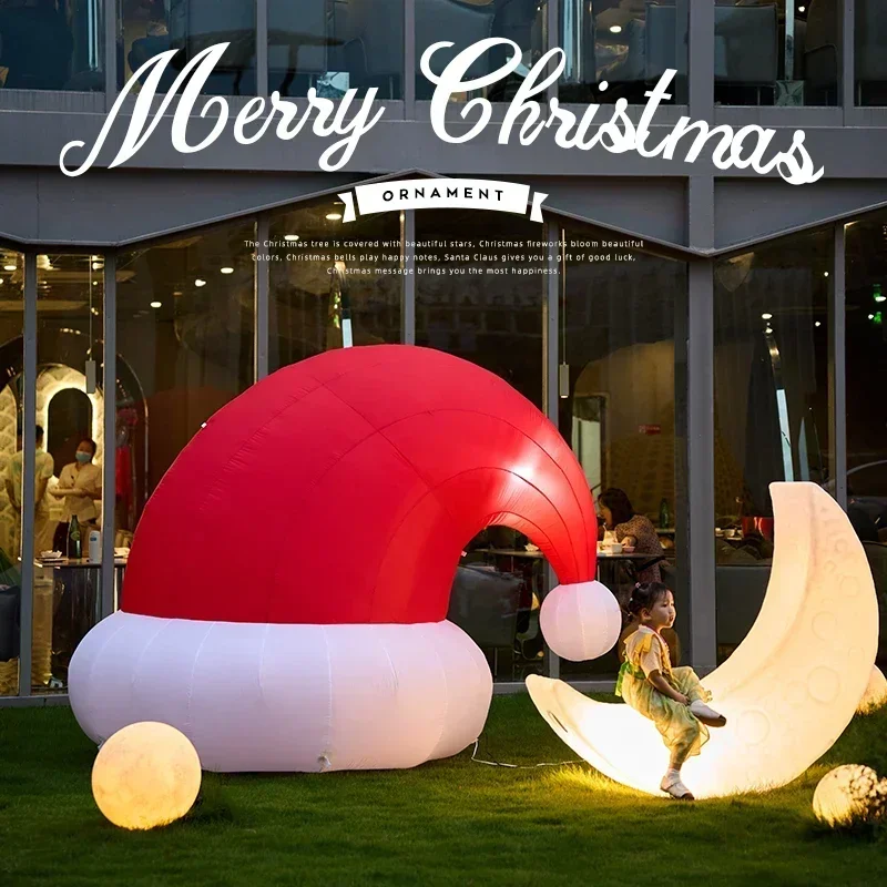 Christmas Decorations Climbing Windows Santa Claus Inflatable Air Model Theme Scene Decoration Pendants Hanging Decorations