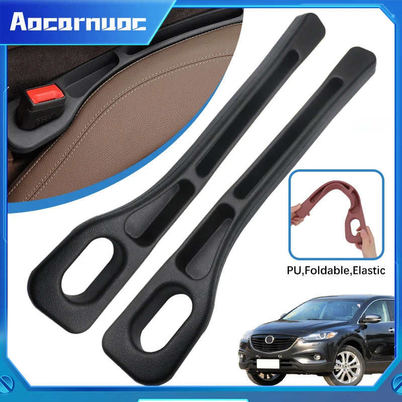 Car Seat Gap Plug Strip Side Seam Car Gap Filler Leak Proof Seat Gap Storage Organizer For Mazda CX9 2 3 6 CX3 CX5 CX8 MX5 Miata