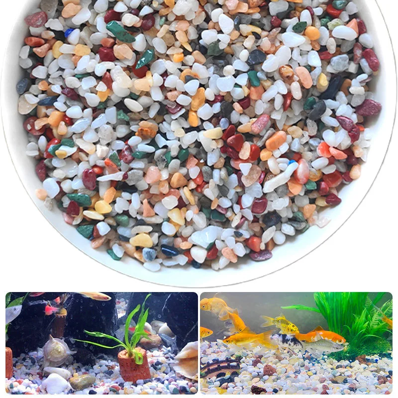 AliExpress NONE Fish Tank Bottom Sand DIY Accessories 200~1000g Natural Gravel Stone Micro Landscape Garden Aquarium Decor Potted Plants TMZ