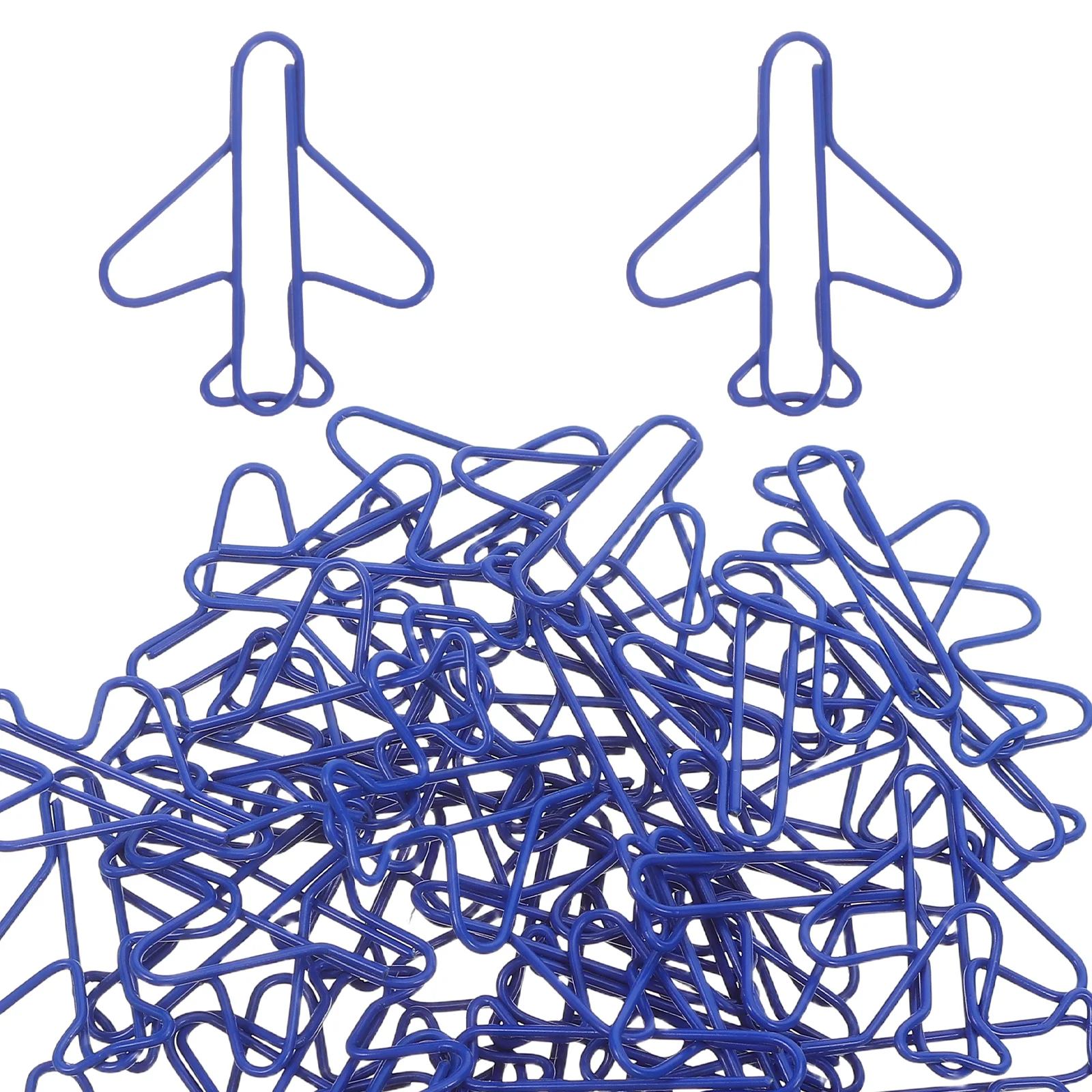 

100Pcs Plane Shaped Paper Clips Dark Blue Metal Small Paperclips Decorative Office Organizing Clips for Home School Desk Planner