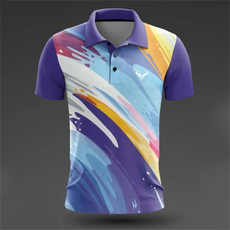 Nowe męskie Polo tenis stołowy ubrania koszula męska T-shirt z nadrukiem logo Badminton moda damska garnitury z klapami luźne bluzy