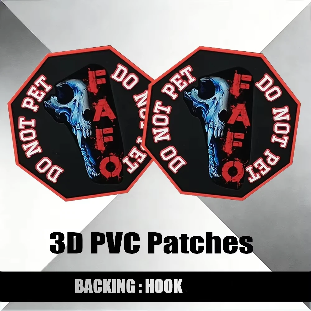 

Тактическая нашивка FAFO 3D из ПВХ с дизайном в виде черепа и резиновой текстурой «Не прикасаться» с креплением на липучке для самостоятельного прикрепления на плечо куртки