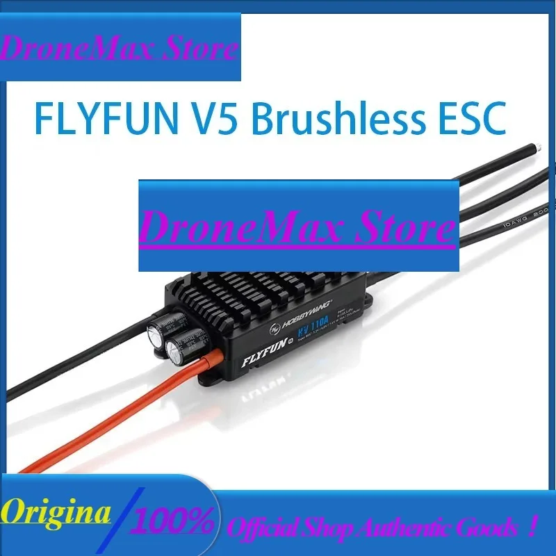 DroMaHOBBYWING FLYFUN 30A 40A 80A 110A 130A V5 With Reverse Thrust Function ESC Brushless For Drone Airplane.