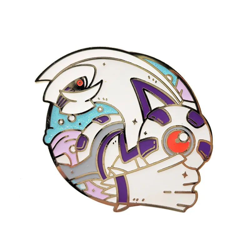 4 سنتيمتر Dialga Giratina Palkia الوحش الصلب المينا دبابيس دبابيس شارة التلبيب دبوس لحقيبة الظهر الملابس والاكسسوارات مجوهرات الأزياء #3
