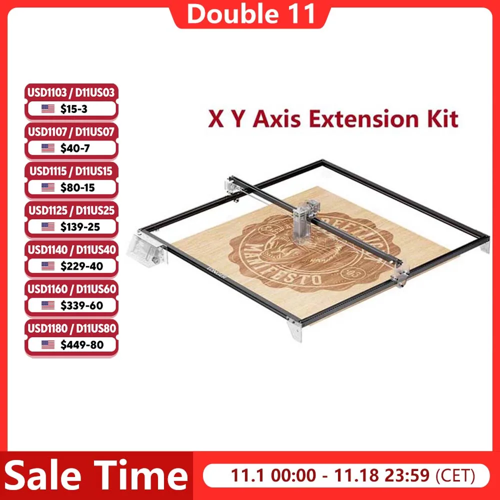 LONGER RAY5 XY Axis Extension Kit, Compatible with RAY5 5W 10W 20W Laser Engraver, Extended Engraving Area Upgrade Kit, Laser Engraver Accessory