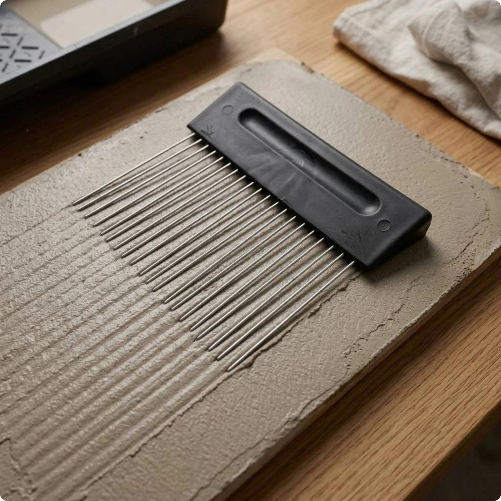 3D Texture Effects Toothed Plaster Comb Art Supply for Construction Projects Needing Consistent Patterned Surface