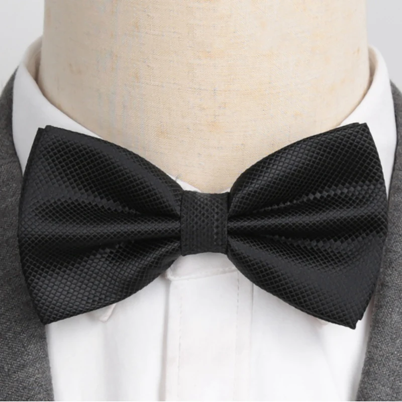 Men Bowtie Fashion Butterfly Party Wedding Bow Tie for Boys Girls Candy Solid Color Bowknot  Accessories black Bowtie