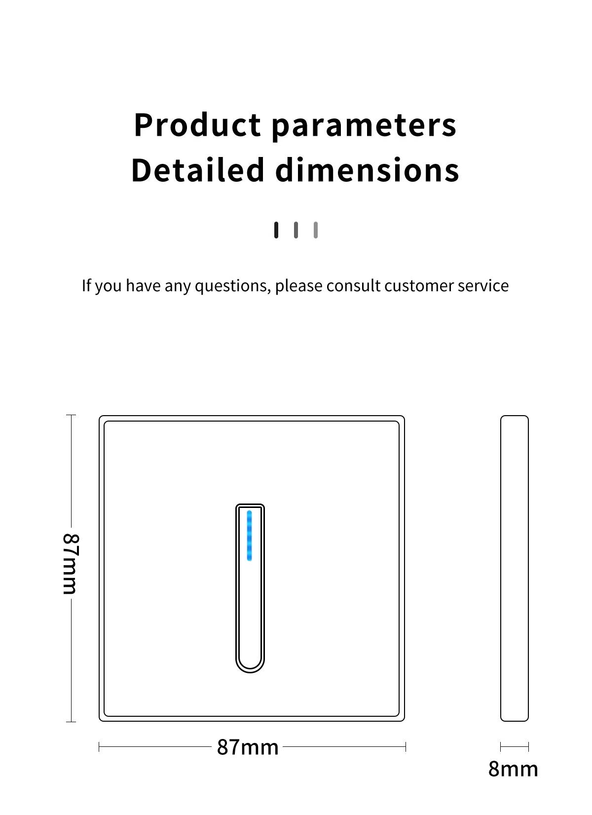 Tempered glass wall light switch product image 16