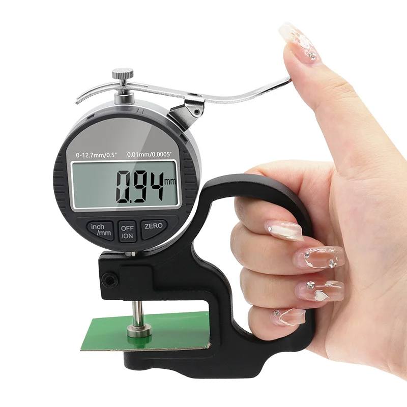 Misuratore di spessore elettronico da 0,001 mm Misuratore di spessore micrometro digitale da 10 mm Tester di spessore Micrometro con uscita dati RS232
