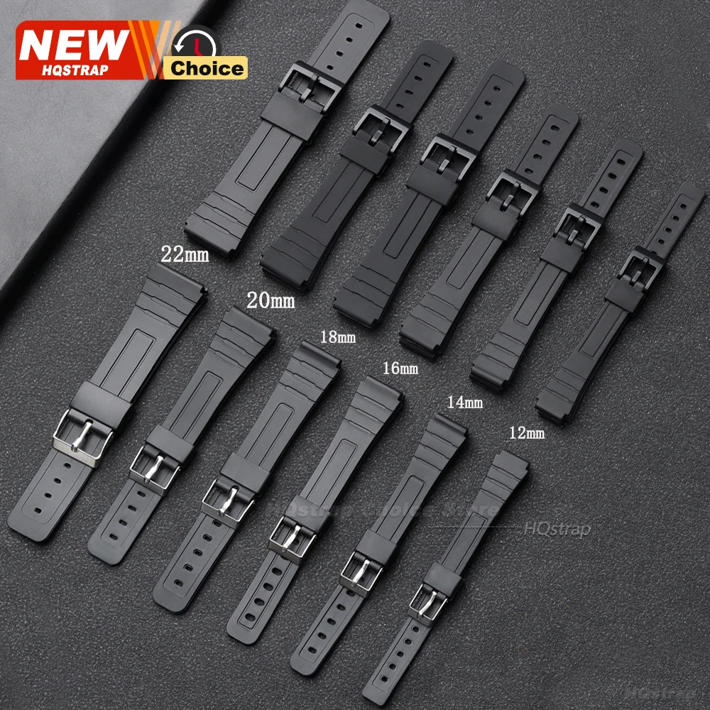 Universal Rubber Strap for Casio Watch Band 18mm 12mm 14mm 16mm 22mm 20mm for Women Men Waterproof Bracelet Silicone WatchStrap image 2