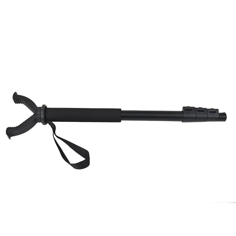 

1.4M Hunting Shooting Accessory V Shaped Rotating Yoke Aluminum Monopod Telescopic Shooting Hunting Stick with Shoulder Stap