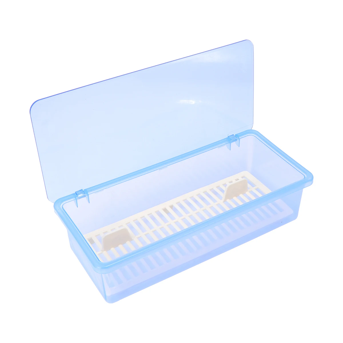 

Chopsticks Knife Fork Storage Box Blue Hygienic Dustproof Kitchen Tray Utensil Container Tableware Organizer Drain