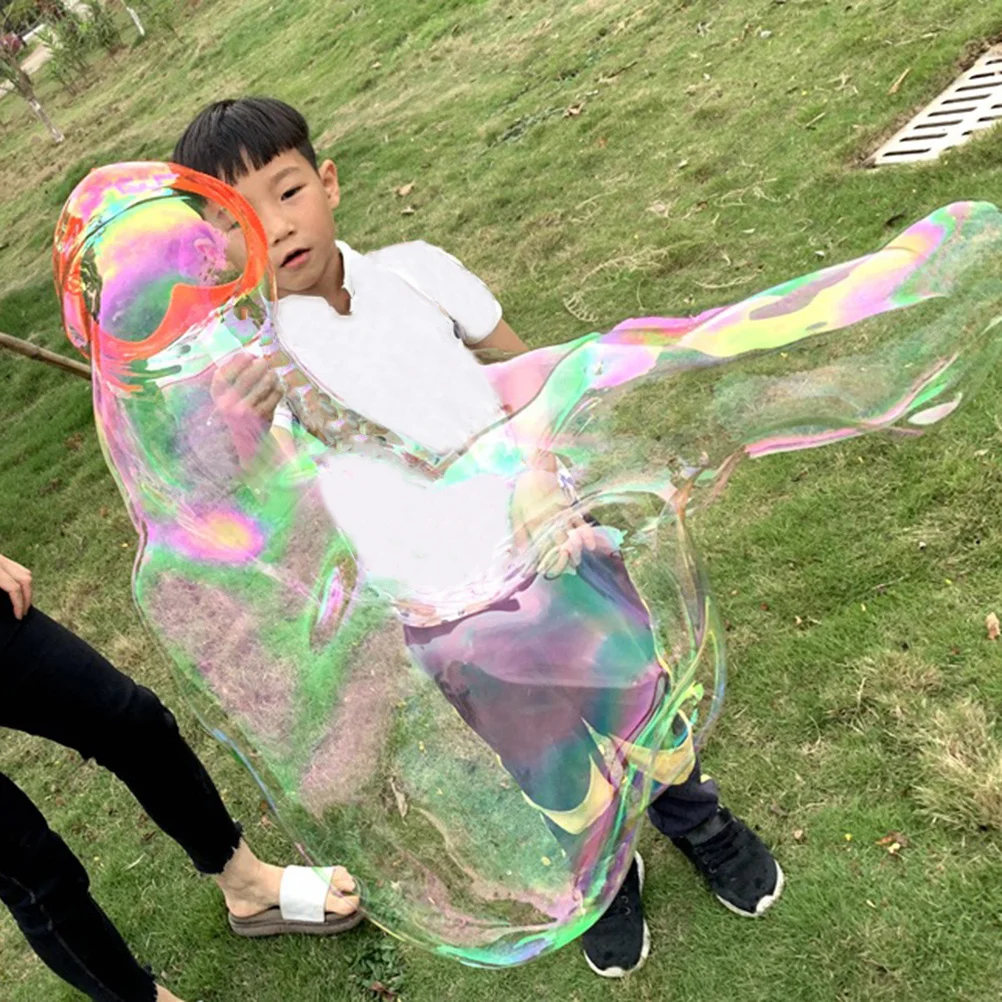 

Kids Outdoor Blowing Bubble Tools Jumbo Giant Heart Shape Large Bubble Maker Set for Fun Birthday Beach Lawn Blow Bubber