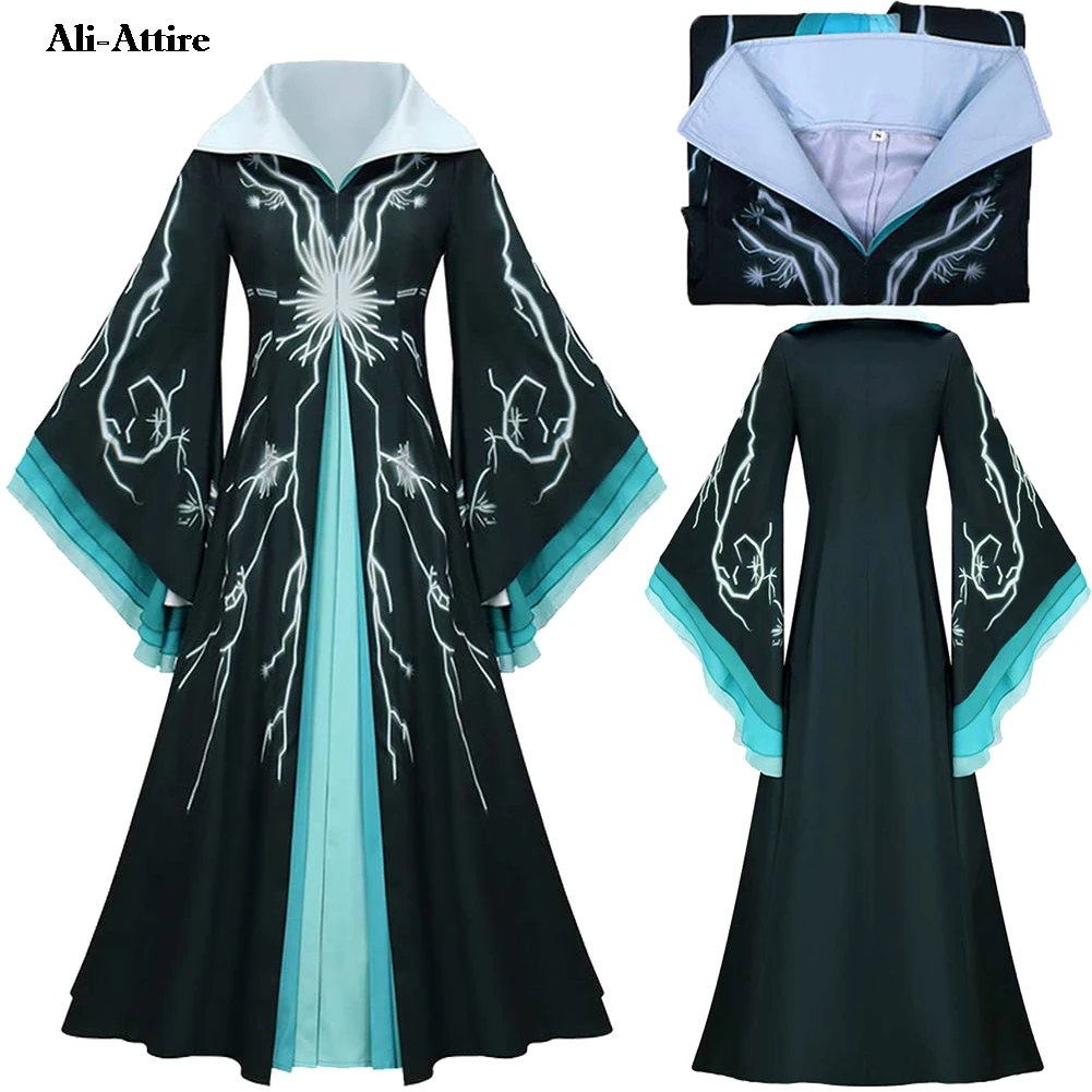 

2025 Movie Wicked Cosplay Madame Morrible Dress Clothes Women Halloween Party Disguise Costume Carnival Roleplay Outfit Suits