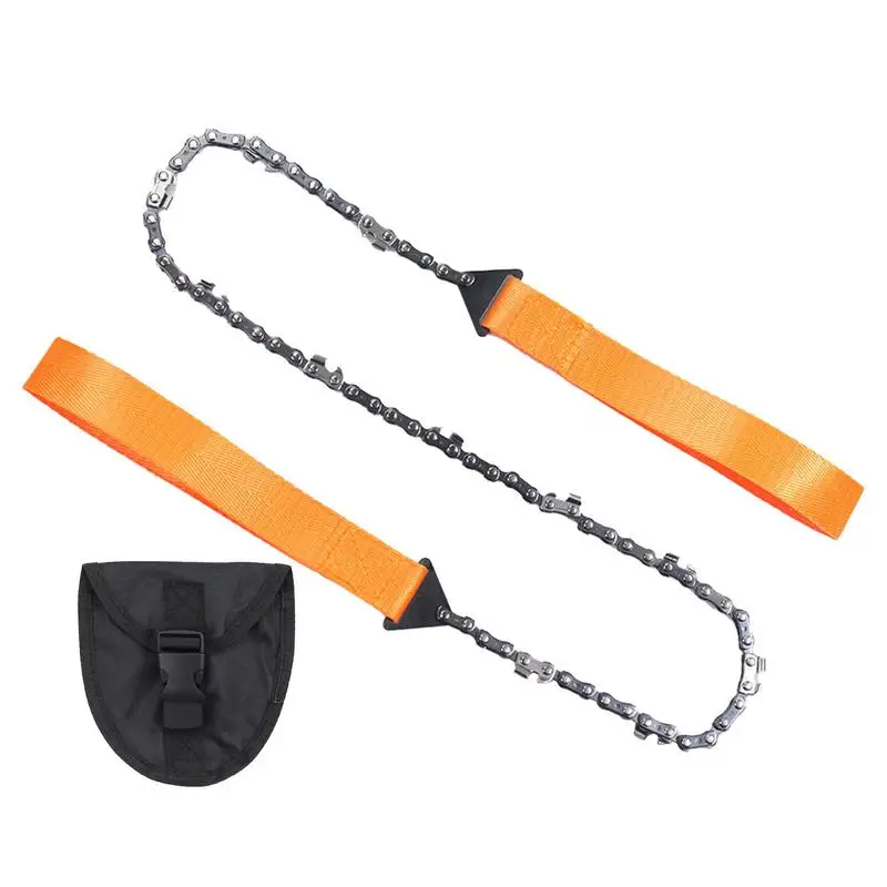 Hand Chain Saw Manual Rope Pocket Steel Chain Saw Ergonomic Handle Design Portable Chain Saw For Landscaping Gardening Wood