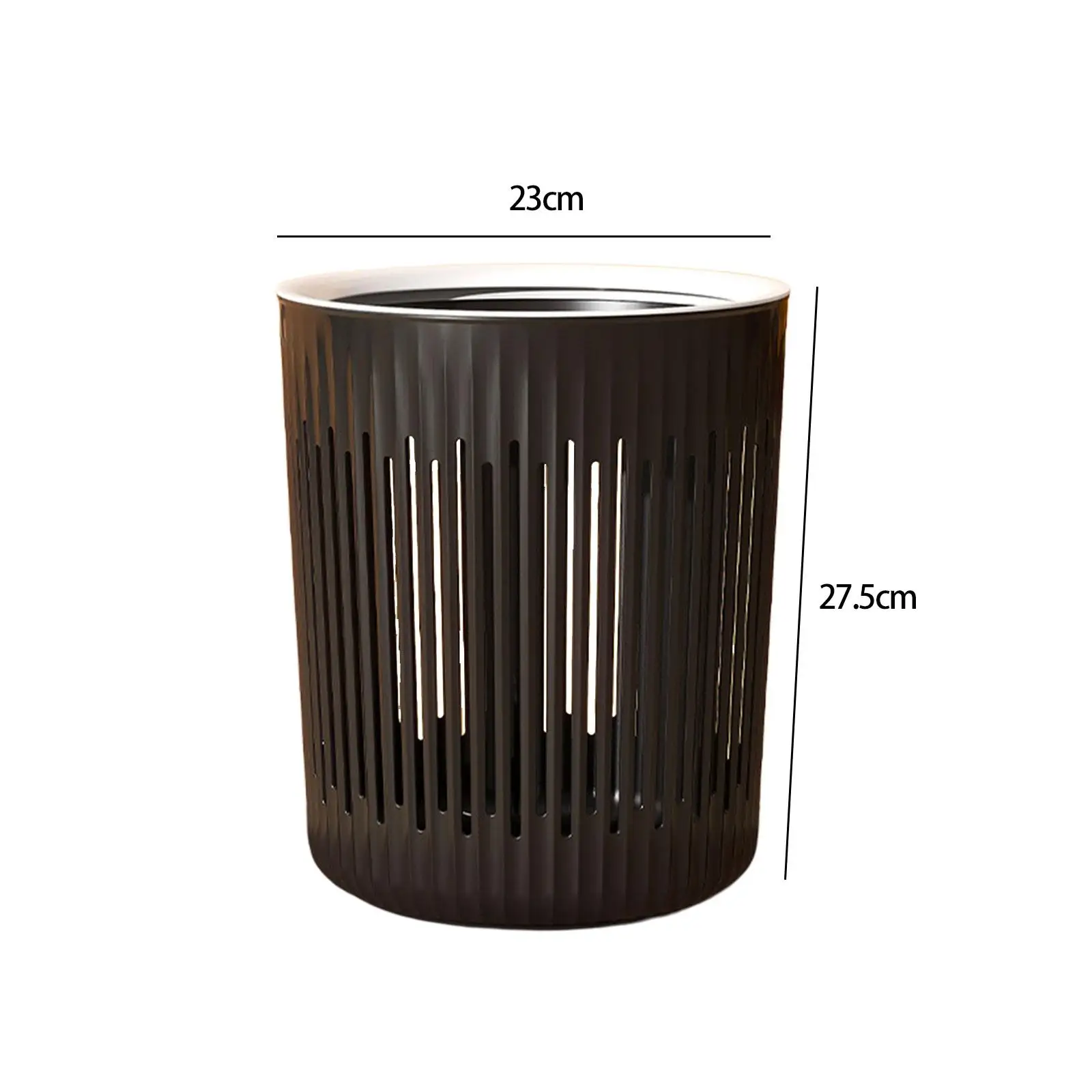 Trash Can Round Waste Basket Simple and Modern Design Durable for Laundry Room, Kitchens, Kids Rooms Household Trash Bin