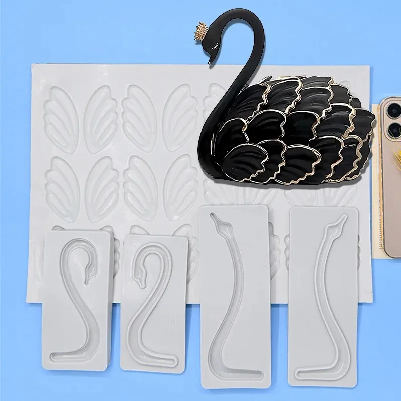 

Swan Neck Silicone Mold Sugar Chocolate Swan Wing Cake Decoration Mold