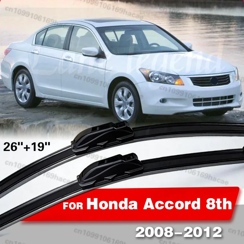 

For Honda Accord 8th 2008-2012 2009 2010 2011 Wiper Front Wiper Blades Windshield Windscreen Window Accessories U J Hook 26"+19"