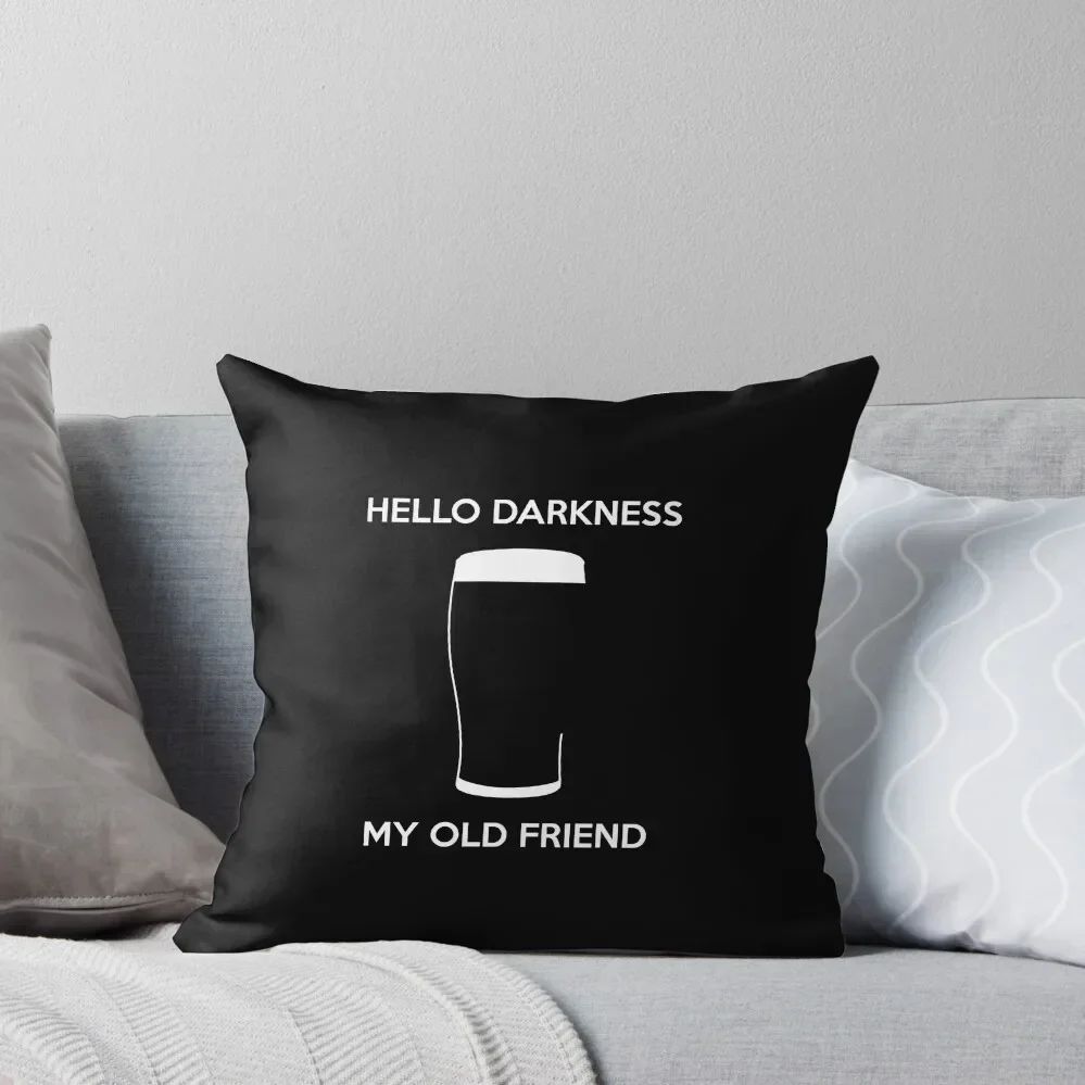 

Hello Darkness My Old Friend - Draught Beer Throw Pillow Christmas Pillow Covers Custom Cushion Photo pillow