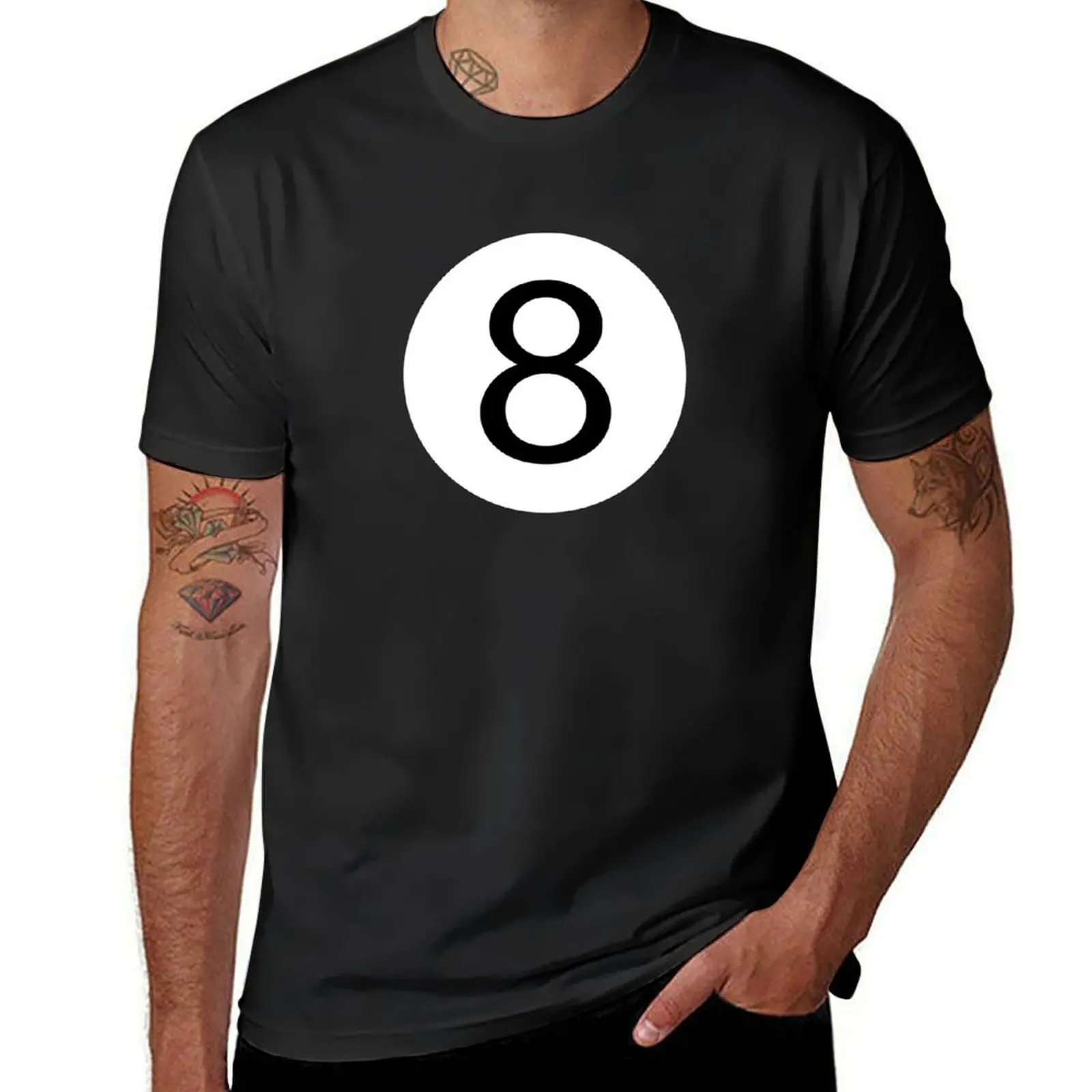 

One And Only - Be Unique Be Different - Black 8 Ball Pool Conceptual Design T-Shirt blacks mens funny t shirts