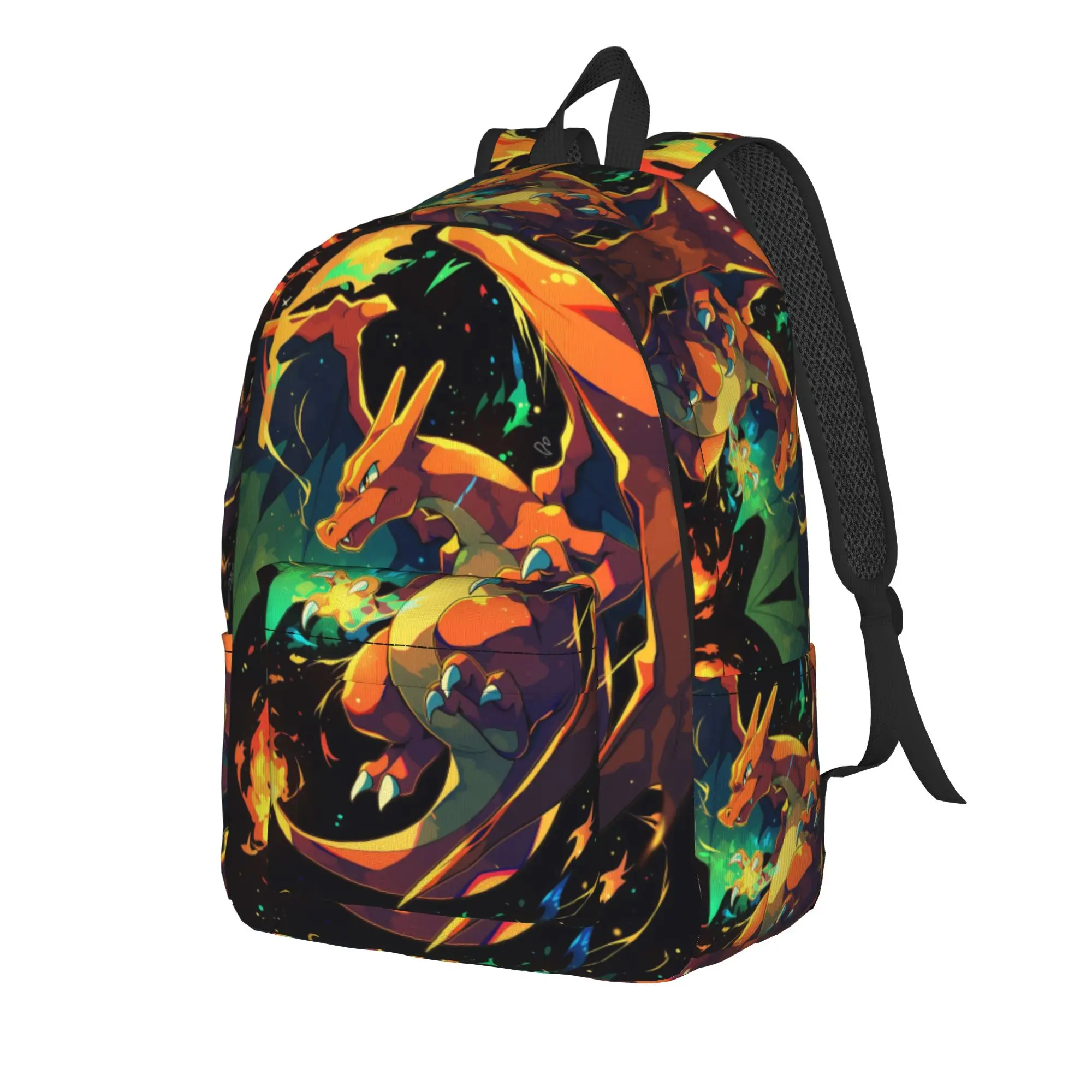 Fashion pokemon Backpack Charizard Mochilas Super Quality For Work Office Retro Washable Rucksack