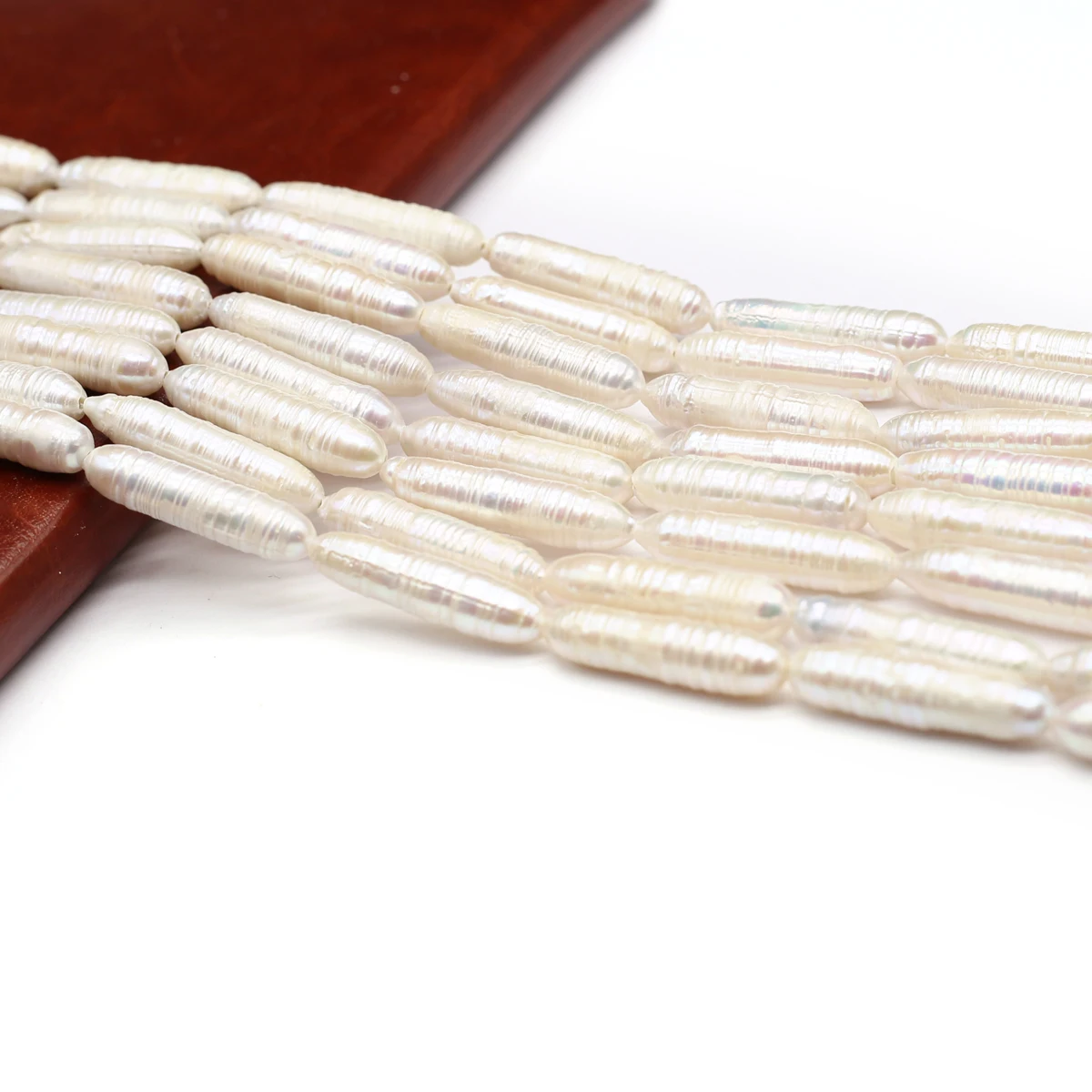 

1string 100% Natural Freshwater Pearl Long Strip Beads Charms for DIY Women Men Necklace Jewelry Making Accessories Daily Gifts
