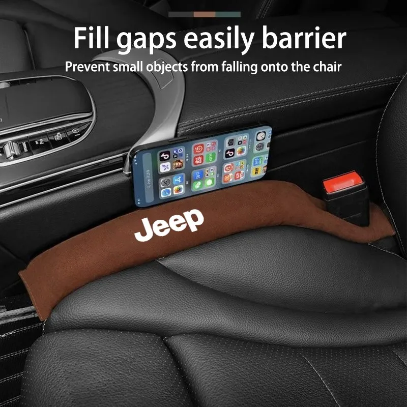 

Car Seat Gap Filler Auto Seats Leak Stop Pad Leather Leak Pads Plug Spacer For Jeep Renegade Wrangler JL Gladiator Grand Compass