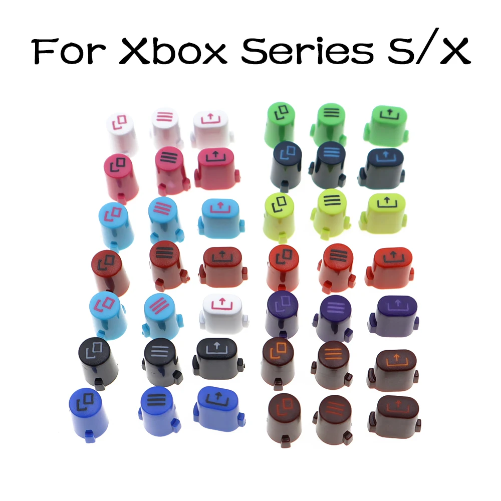 Controlador de mango de juego para Xbox Series S X, menú de selección compartido, inicio en casa, retorno, logotipo trasero, reemplazo de botón de llave