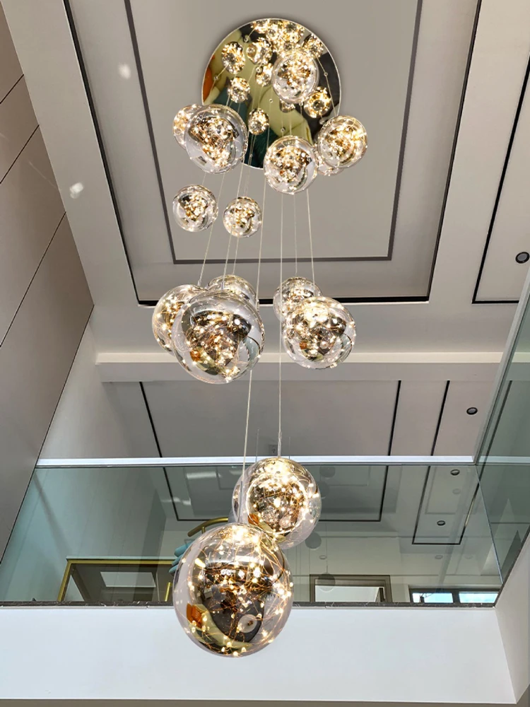 

Round Chandelier Living Room Villa Luxury Chandelier Round LED Chandelier Modern Interior Light