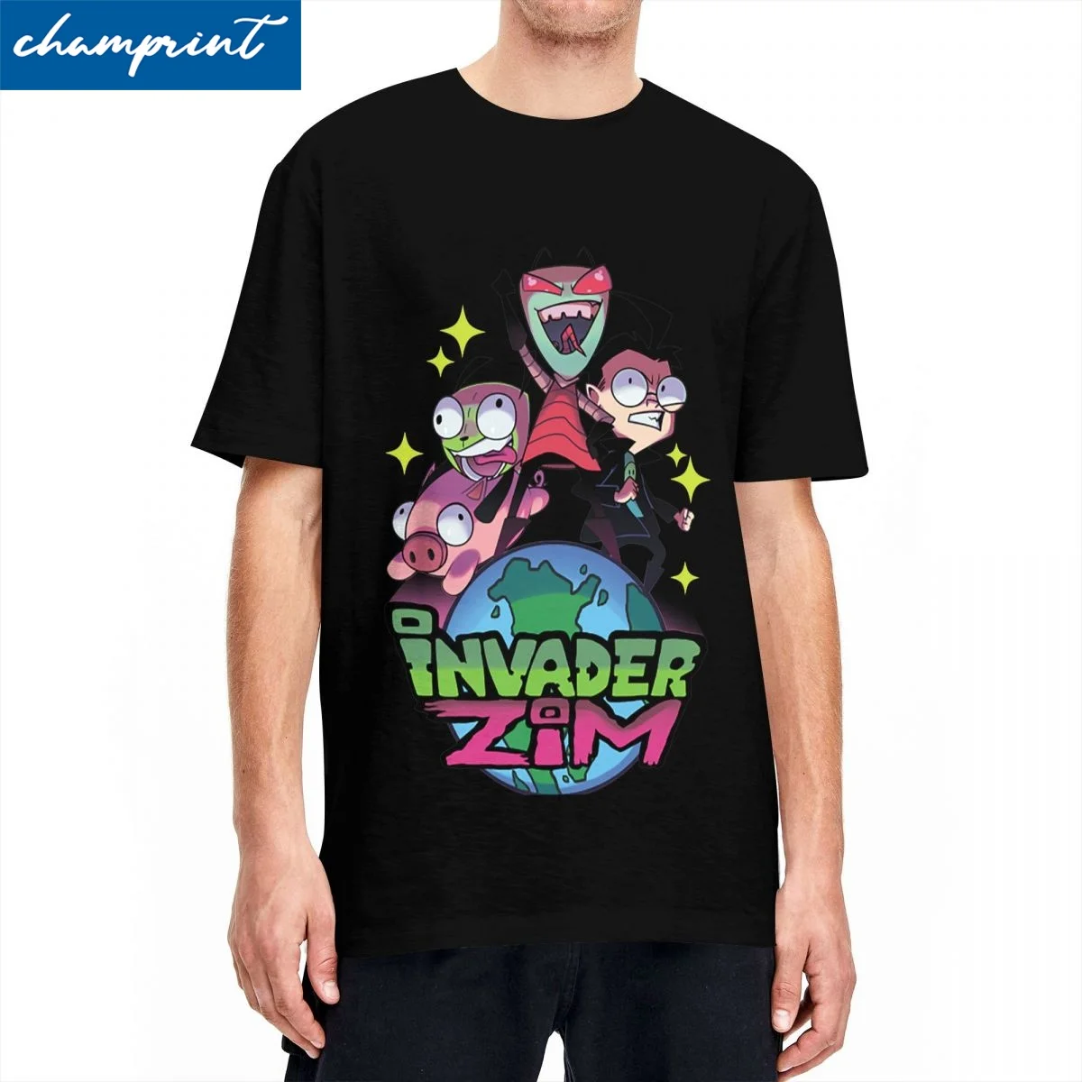 Funny Invader Zim T Shirt Unisex Cotton Short Sleeve Conqueror Round Neck Summer Top Tee