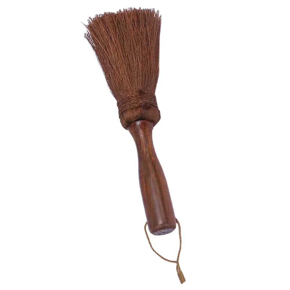 Coconut Fiber Dish Brush with Ergonomic Wood Handle Strong Grease Scrubber for Wok Pans Cookware Washing Quick Cleaning Kitchen