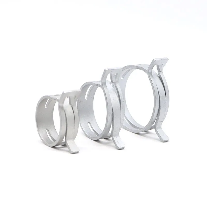 M4.5/5/6/7/8/9/10/11/12-37mm 10Pcs Hose Clamps Fuel Hose Line Water Pipe Clamp Hoops Air Tube Fastener Spring Clips Galvanized