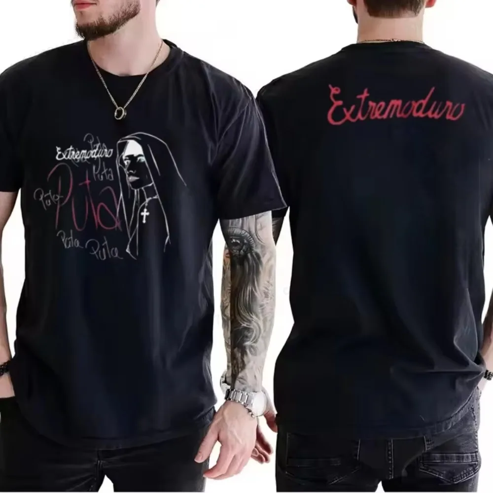 Heart on Fire Extremoduro Rock Band Oversized Y2k Men's Women Heavy Cotton High Street Harajuku Male Streetwear Clothing T-shirt