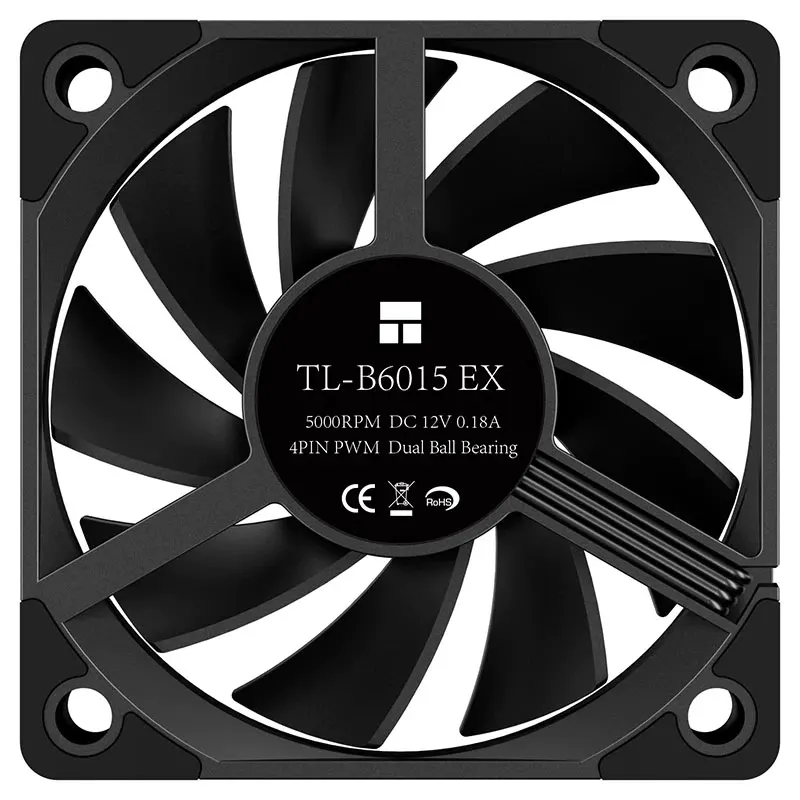 Thermalright TL-B6015 EX 6CM Chassis Cooling Fan/60X60X15mm/Double Ball Bearings/High Air Volume 5000RPM/Computer Cooling Fan image 4