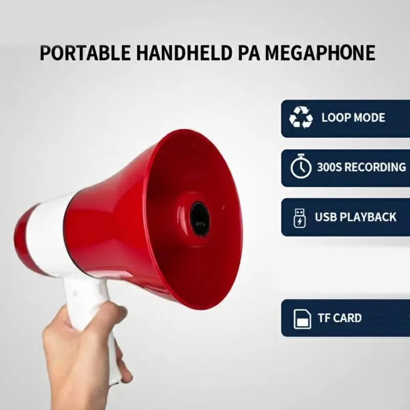 35W Powerful Megaphone with 800M Long Ranges and Recording Function for Outdoor and Public Speaking F19E