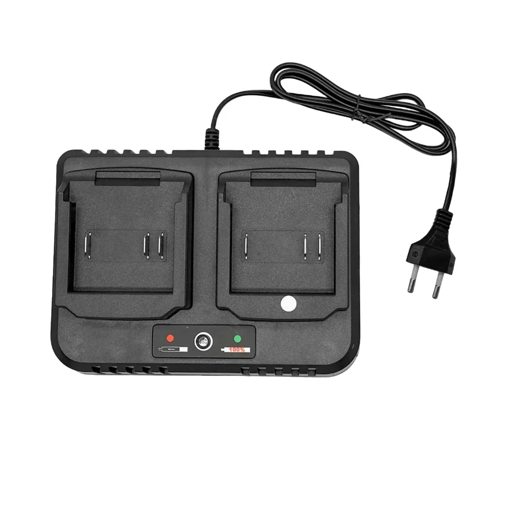 Compact Dual Port Charger Electric Tool Portable Charger Black Dual Port Charger Safety Protections ABS Material Easy Transport