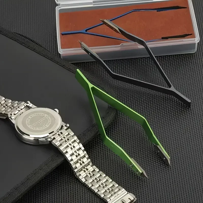 

Rrofessional Spring Bar Remove tool Stainless Steel V Type Watch Spring Bar Tweezers Watch Band Removing for Watchmaker Tools