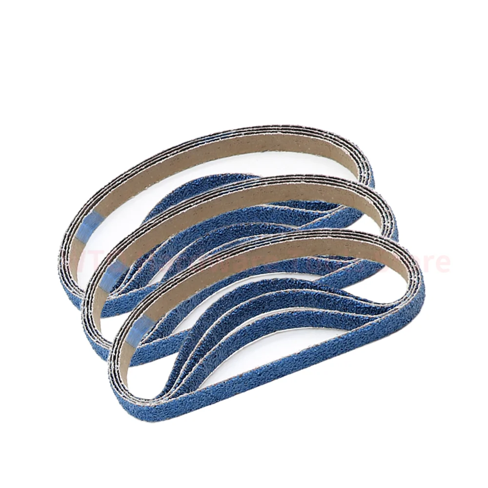 10PCS 330 * 10mm Belt Sander Paper 40-400Grits Zircon Corundum Sanding Belts for Knife Sharpening,Wood,Metal,Polishing