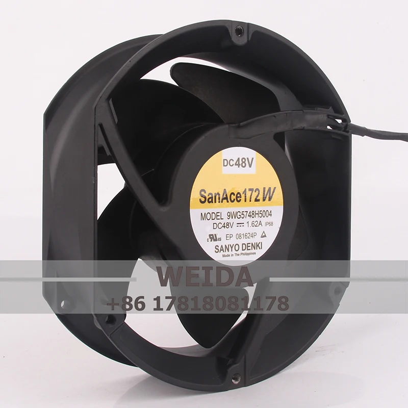 

Case Cooling Fan for SANYO DC48V 1.62A 17251 17CM Large Air Volume Waterproof Centrifugal Ventilation 9WG5748H5004 172x172x51MM