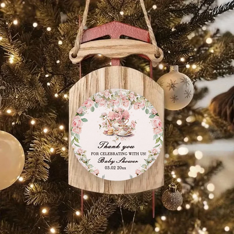 90 قطعة من ملصقات الأسماء وأعياد الميلاد المخصصة (للحفلات الزفاف والمعمودية والحفلات وتغليف الهدايا) #2